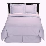 Stripes Lilac 300 Thread Count King/Cal king Duvet Cover Set 100 % Egyptian ....