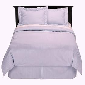 Stripes Lilac 300 Thread Count King/Cal king Duvet Cover Set 100 % Egyptian Cotton 3pc comforter cover set with matching pillow shams
