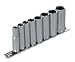 3/8 Deepwell Socket with Rail MM - 9 Pieces