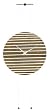 NEXTIME 2710brkl Wall clock 23.6 Inch Diameter wood Room devider small