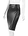 Doublju Women Slim Fit Faux Leather Pencil Midi Skirt
