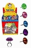 Set of 10 Large Plastic Diamond Rings in Various Colours