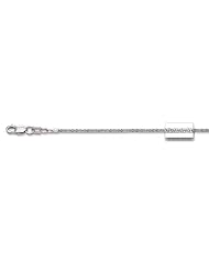 10" 14K White Gold 1.5mm (0.06") Polished Diamond Cut Sparkle Chain Anklet w/ Lobster Clasp