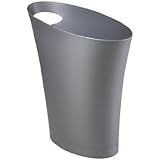 Umbra Skinny Polypropylene Waste Can, Silver