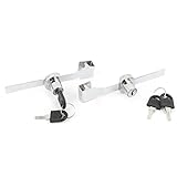 uxcell ショーケースロック　 ウィンドウ ロック キー スライド ロック ガラス　鋸歯型