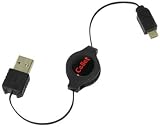 Retractable USB Data Cable for Blackberry Storm 9530, Blackberry Curve 8900, Blackberry Pearl Flip 8220, and New Blackberry Curve 8900
