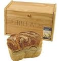 Traditional wooden bread bin 39cm(w) 21cm (H) 20cm(D) - Drop down front.