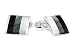 Sterling Silver Onyx, White and Grey Mother Of Pearl Cufflinks