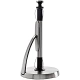 OXO Good Grips SimplyTear Standing Paper Towel Holder, Brushed Stainless Steel