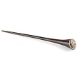 Hand Carved Sono Wood Hair Stick - Shell - Tigers Eye Brown And Cream - 7"