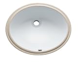Elements of Design LBO20168 Designer Fauceture Oval Undermount 19-7/10-Inch-by-16-1/10-by-7-9/10-Inch Bathroom Sink with Overflow, White
