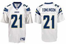 LaDainian Tomlinson San Diego Chargers #21 Premier Reebok NFL Football Jersey - New 2007 Design (White)