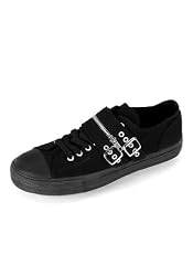 Men'S Canvas Zipper Strap Low Top Sneaker