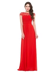 Cap Sleeves Round Neck Pleated Ruched Lace Chiffon Cocktail Evening Dress/Homecoming Dress/Bridesmaid Dress/Pageant Dress/Prom Dress/Party Dress/Wedding Dress 