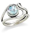 Oxidized Heart Design with Roman Glass Ring