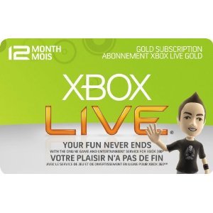 Xbox 360 Live 12 Month Subscription Card Refresh