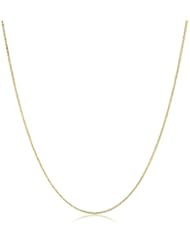 14k Yellow Gold .7mm Diamond-Cut Wheat Chain Necklace