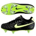 Nike Tiempo Natural II Soft Ground Football Boots - Black/Volt/Silver - Kids