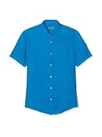 Napapijri Camisa Hombre Lino Gileny (Azul)