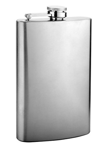 Top Shelf Flasks Premium 304 (18/8) Stainless Steel Hip Flask Includes Free Funnel & Black Gift Box, 8 oz