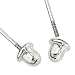 14k White Gold 4mm Princess Square Solitaire Basket Set Stud Earrings with Screw Back