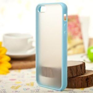 Blue Elf Baby Blue/Forest Clear TPU Case for Apple iPhone 5 with Free Cable Organizer
