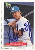 Mike Lansing, Miami Miracle - Expos Affiliate, 1991 Classic Best Autographed Card