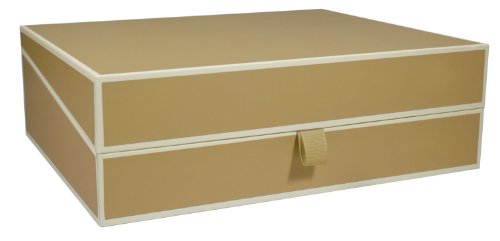 Pierre Belvedere Semikolon Letter/A4 Size Document Storage Box, Chamois (31917)