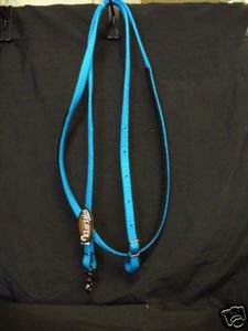 TURQUOISE BLUE NYLON HORSE TACK ROPER BARREL REINS