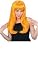 Adult Glamour Long Orange Wig