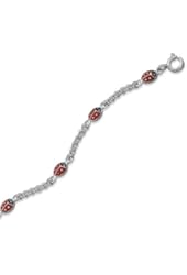 Sterling Silver 9 Inch+1 Inch Extention Ladybug Anklet - JewelryWeb