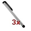 GTMax Silver Touch Screen Stylus Pen - 3 Pack For Verizon Motorola Droid A855 Cell Phone