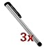 GTMax Silver Touch Screen Stylus Pen - 3 Pack For Verizon Motorola Droid A855 Cell Phone