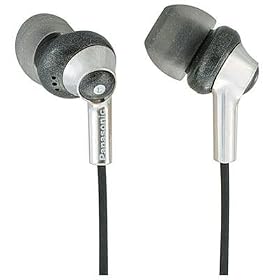 Panasonic RP-HJE300 Portable Earbud Headphones with Carrying Pouch (Black) by Panasonic