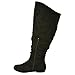 Twisted Women's Shelly Wide Calf Faux Suede Knee-High Slouchy Boot