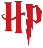H P - Harry Potter - Decal / Sticker - Size:3.0 x 2.5 inches - Color: Red