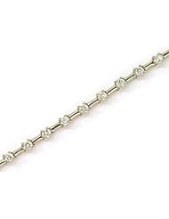 14kt Yellow Gold Petite Bar and Diamond Bracelet 2.00ct TW
