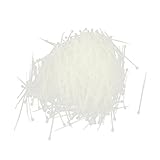 uxcell　ナイロンケーブルタイ　ナイロン　ホワイト　1000個入り　ベントネクタイ