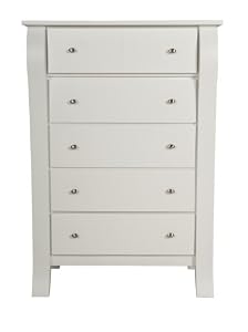 Kidz Decoeur Augusta 5 Drawer Chest, Cloud White