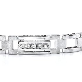 14K White Gold 1.00ct. Diamond Bracelet by Jewelry Pot
