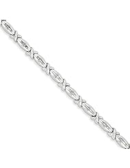 Sterling Silver Diamond X Bracelet
