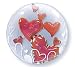 Floating Hearts Bubble Balloon 24" Highquality Qualatex