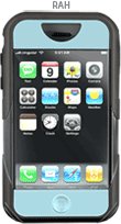 iSkin revo Case for Apple iPhone, Rah Black/Light Blue