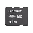 SanDisk 1GB Memory Stick Micro M2 Card (SDMSM2-001G, Bulk)