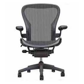 Aeron Chair by Herman Miller - Basic Home Office Desk Task Chair with Classic Dark Carbon...