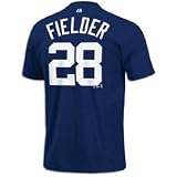 MLB Mens Detroit Tigers Prince Fielder Athletic Navy Short Sleeve Basic Tee By Majestic