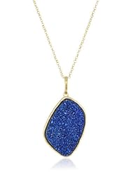 Marcia Moran "Midnight" Vertical Organic Drop Shape Pendant Necklace