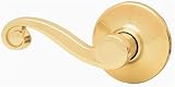 Tools & Hardware : Kwikset Maximum Security Lido Left-Handed Dummy Lever, Polished Brass #488LL LH 3 CP