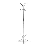 Lorell 01580 Coat Rack, Free Standing, 3 Hooks, 69 in. High, Chrome