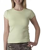 Bella Ladies Short Sleeve Crewneck Rib Baby T-Shirt. B1001